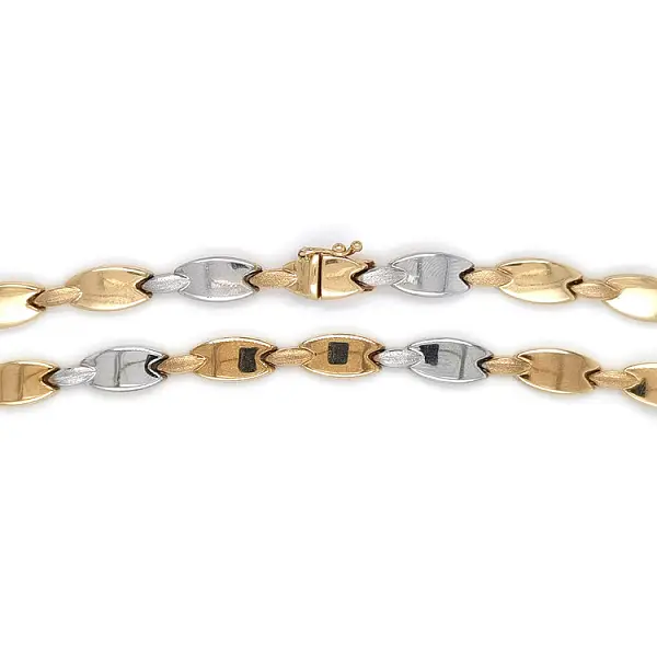 Женское ожерелье из комбинированного золота