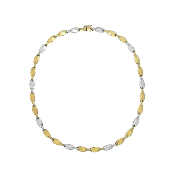 Женское ожерелье из комбинированного золота