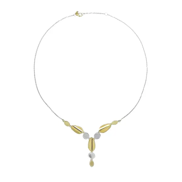 Золотое женское ожерелье из комбинированного золота