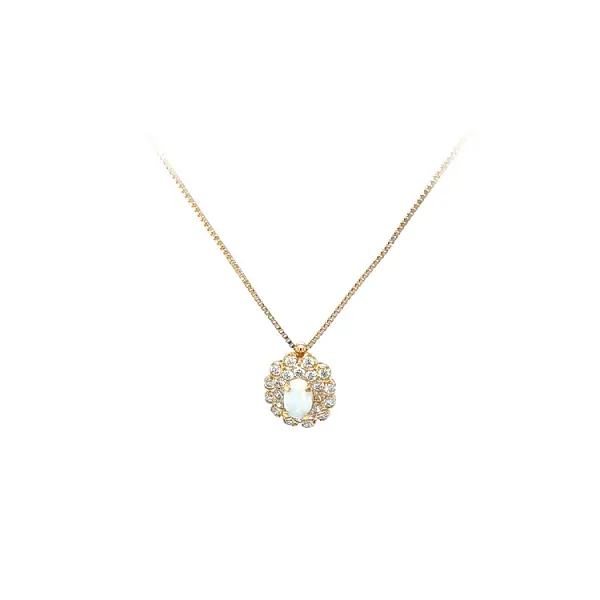 Золотое колье с цирконами