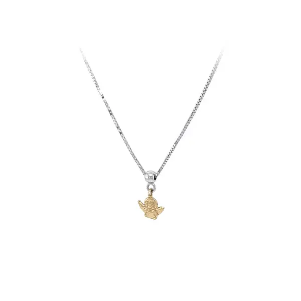 Ожерелье Ангел из комбинированного золота