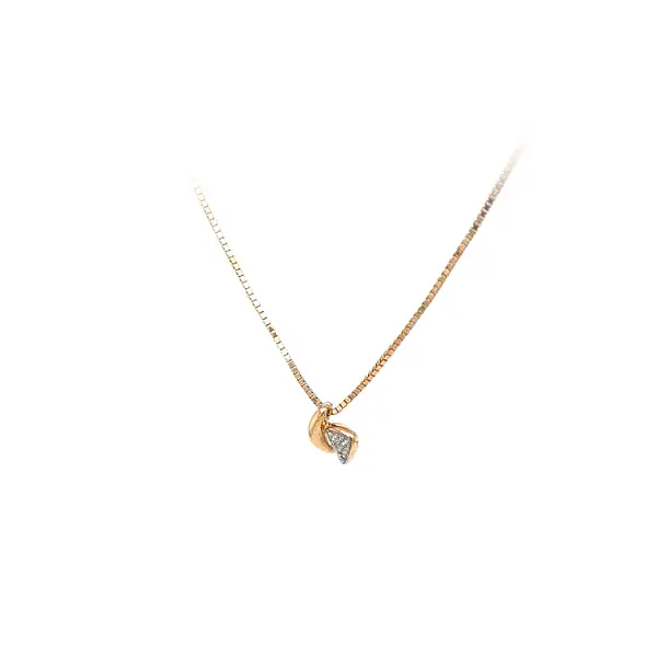 Золотое колье с цирконами