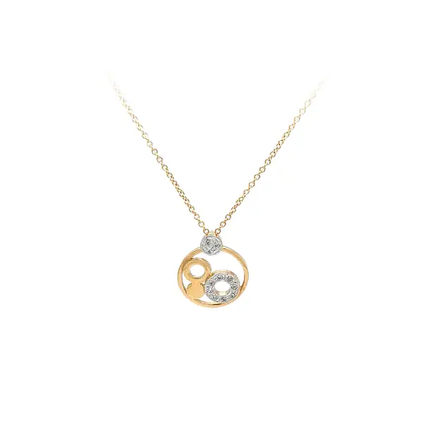 Золотое колье с цирконами