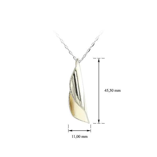 Женское ожерелье из комбинированного золота