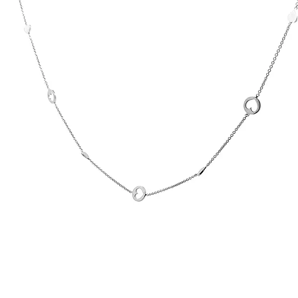 Золотое ожерелье с сердечками