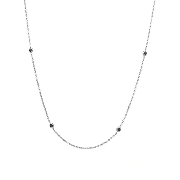 Золотая цепочка с черными камнями