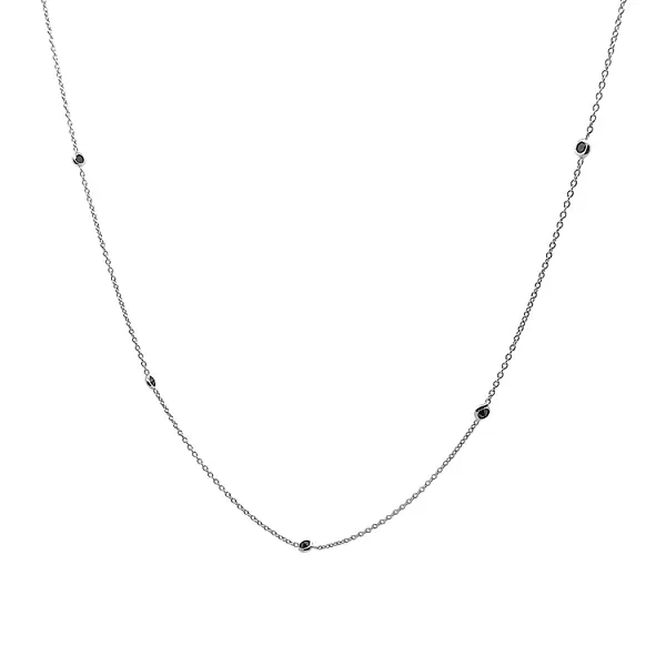 Золотая цепочка с черными камнями