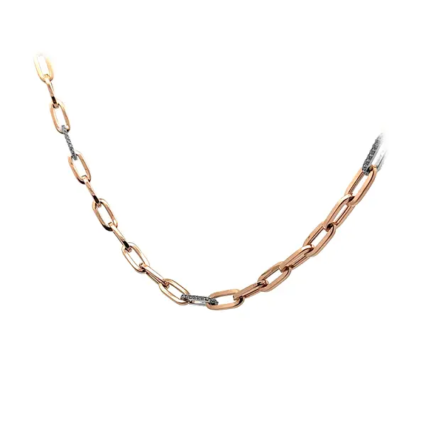 Женское ожерелье из комбинированного золота