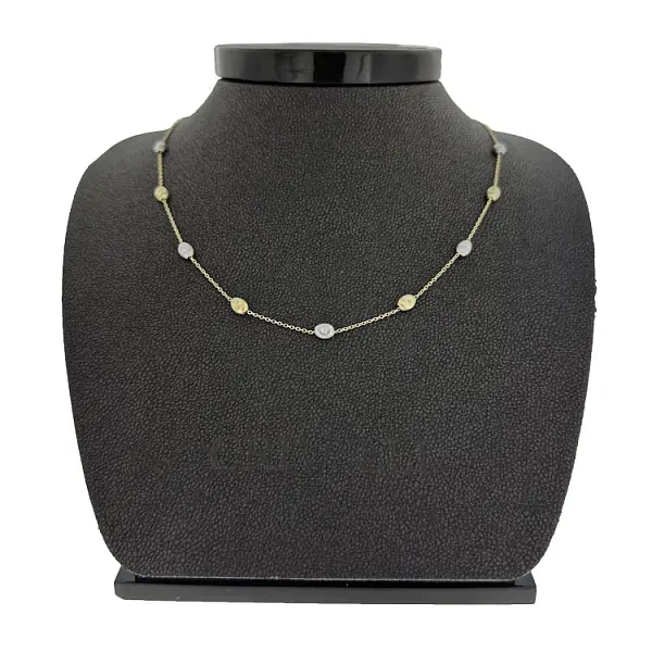 Женское ожерелье из комбинированного золота