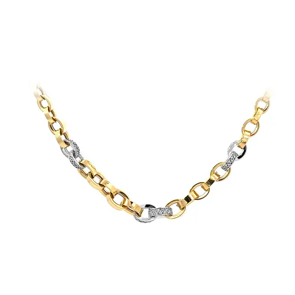 Колье с цирконами в золоте