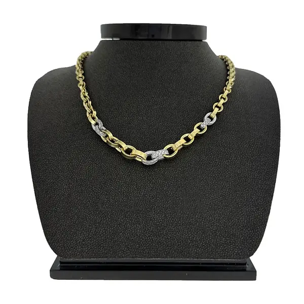 Колье с цирконами в золоте