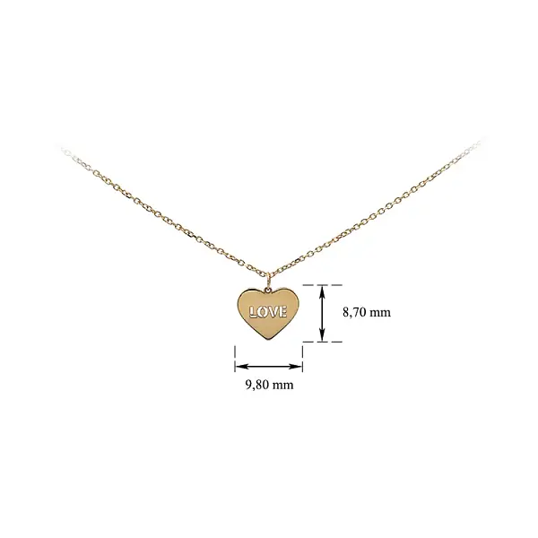 Ожерелье 'Золотое сердце любви