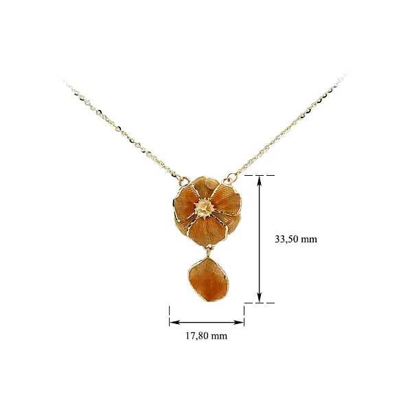 Золотое ожерелье с эмалью