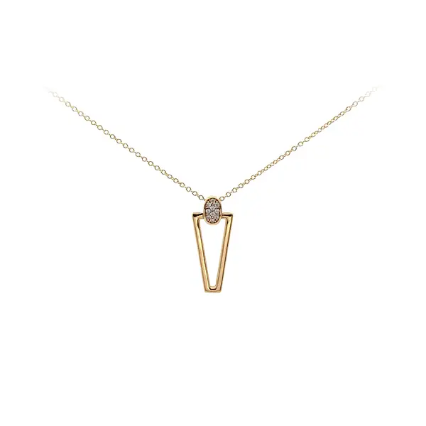 Золотое колье с цирконами