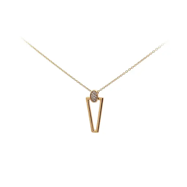 Золотое колье с цирконами