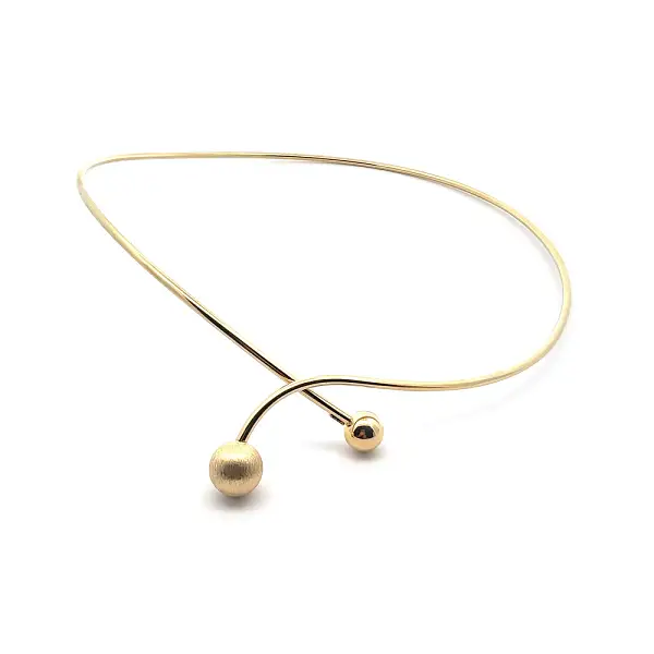 Золотые фиксированные шарики для ожерелья