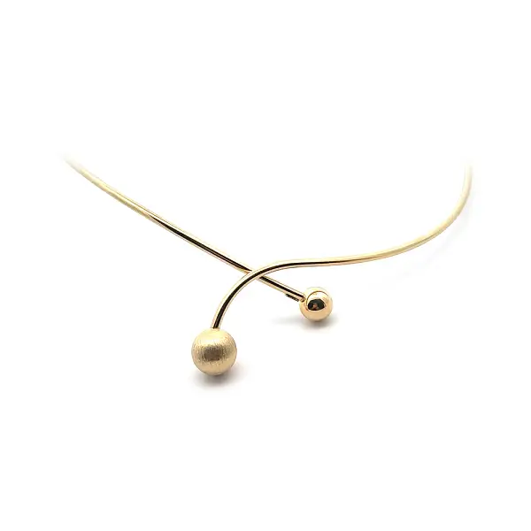 Золотые фиксированные шарики для ожерелья