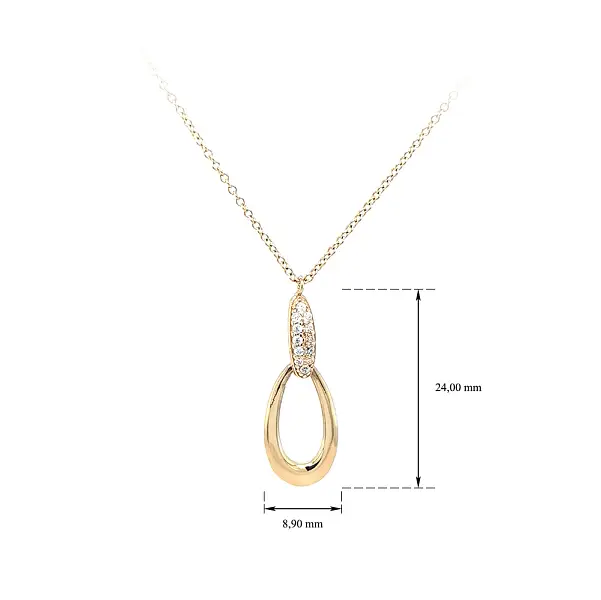 Золотое колье с цирконами