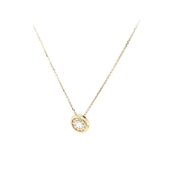 Золотое колье с цирконами