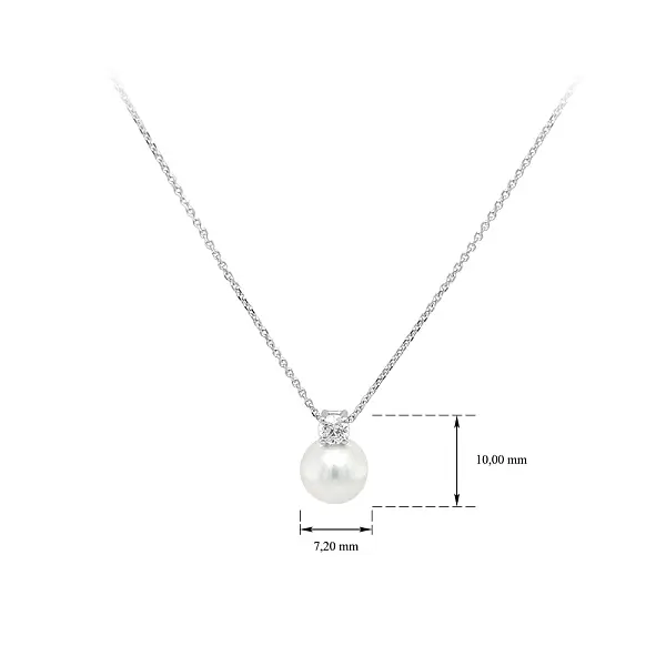 Жемчужное ожерелье из белого золота