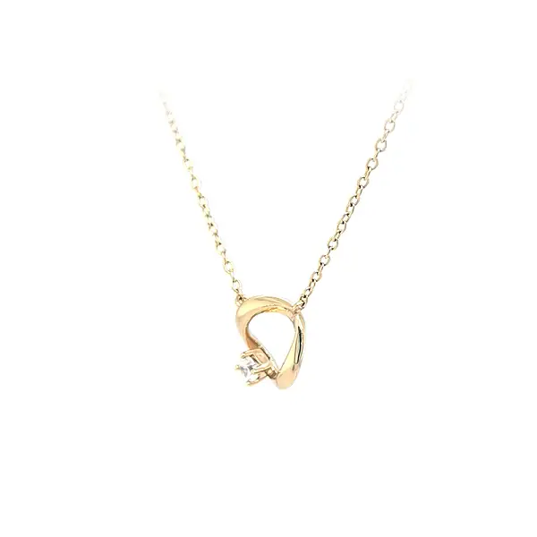 Золотое ожерелье с цирконом