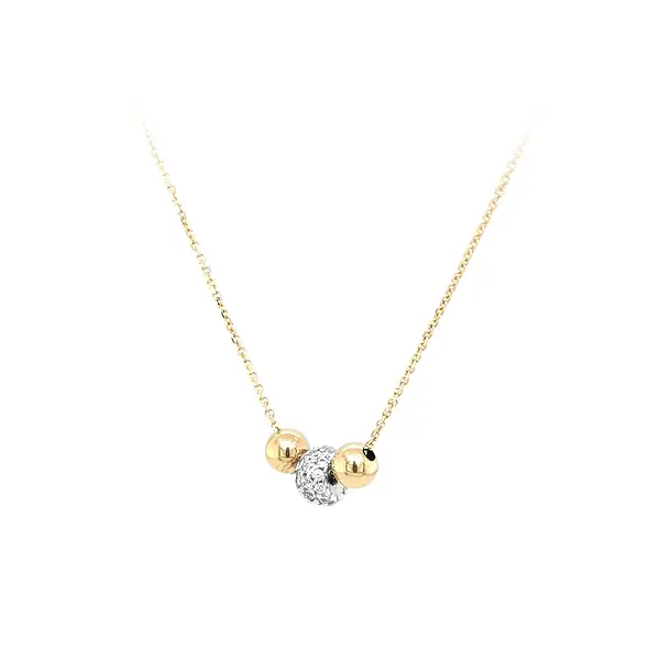 Колье с циркониями в золоте