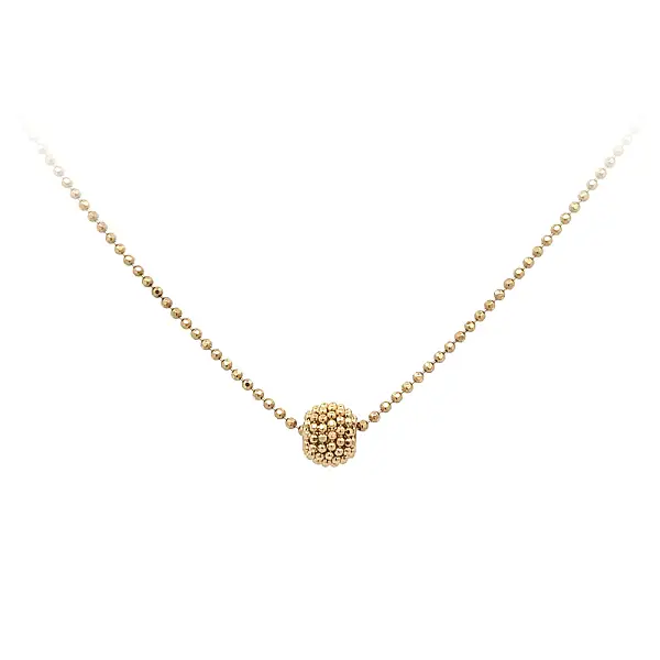 Золотое ожерелье из бисера