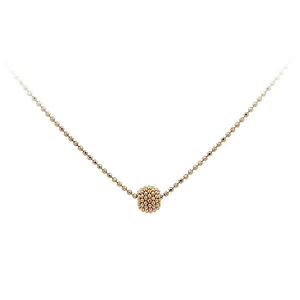 Золотое ожерелье из бисера