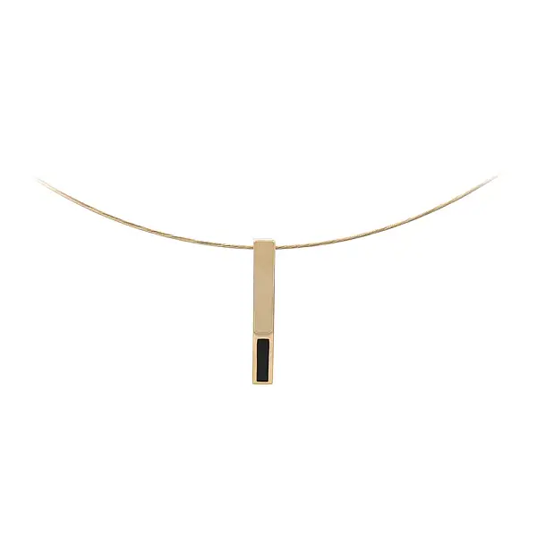 Золотое ожерелье с эмалью