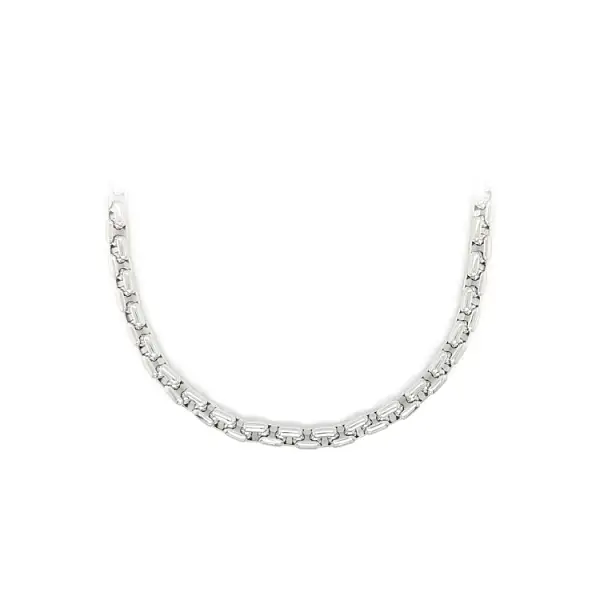 Мужская цепь из белого золота