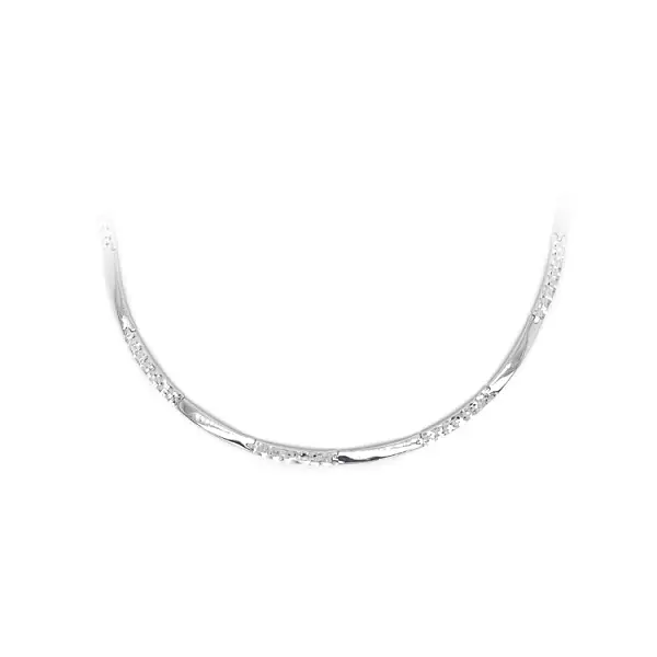 Женское ожерелье из белого золота