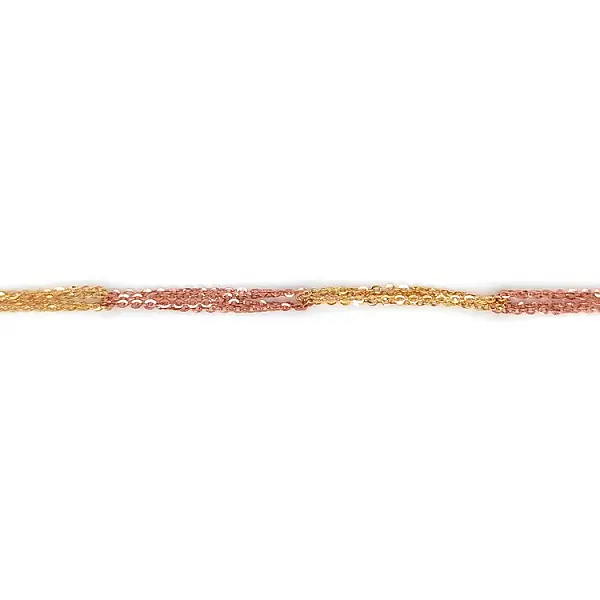 Женская цепочка из комбинированного золота