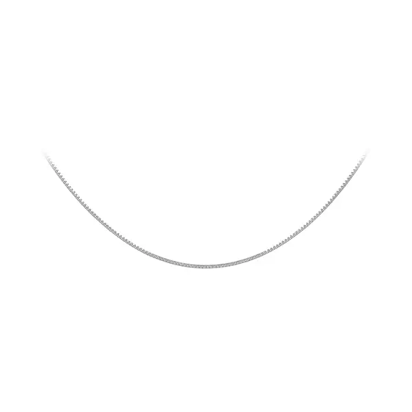 Цепочка с кубом из белого золота - Куб