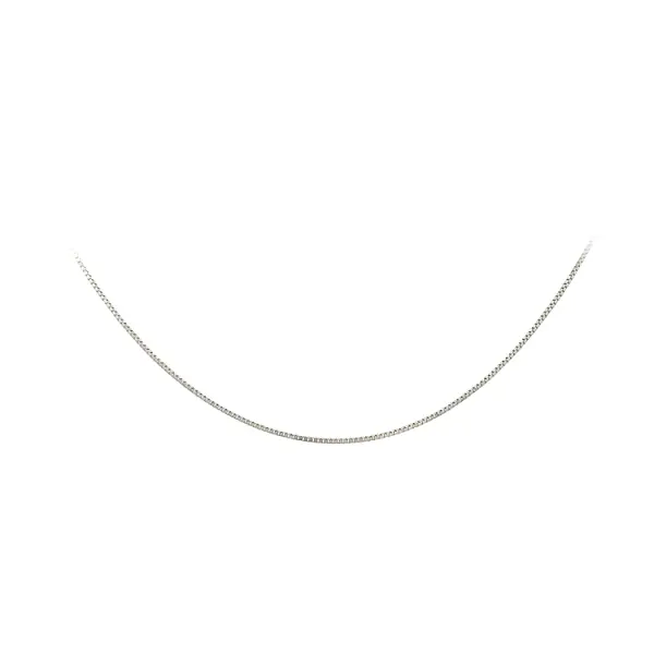 Цепочка с кубом из белого золота - Куб