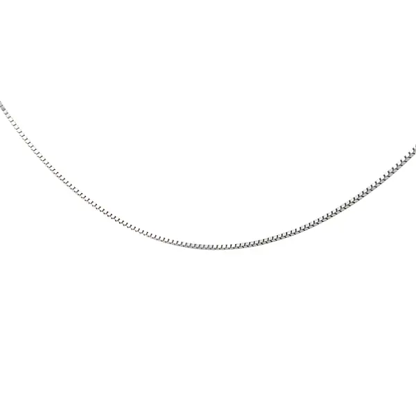 Куб на цепочке - Куб из белого золота