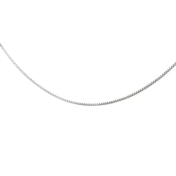 Куб на цепочке - Куб из белого золота