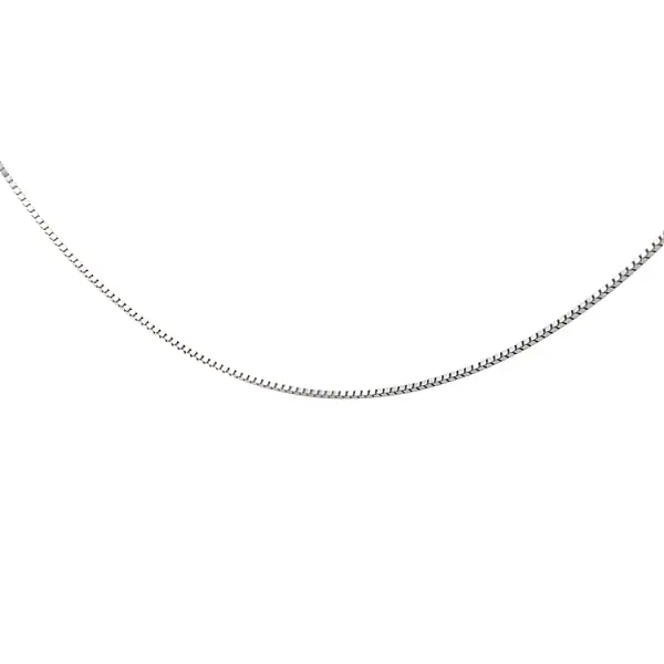 Куб на цепочке - Куб из белого золота