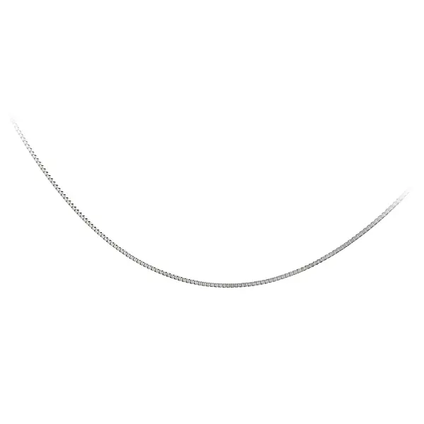 Куб на цепочке - Куб из белого золота