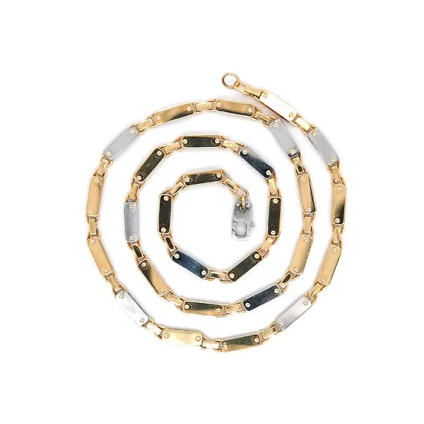 Мужское комбинированное золотое ожерелье