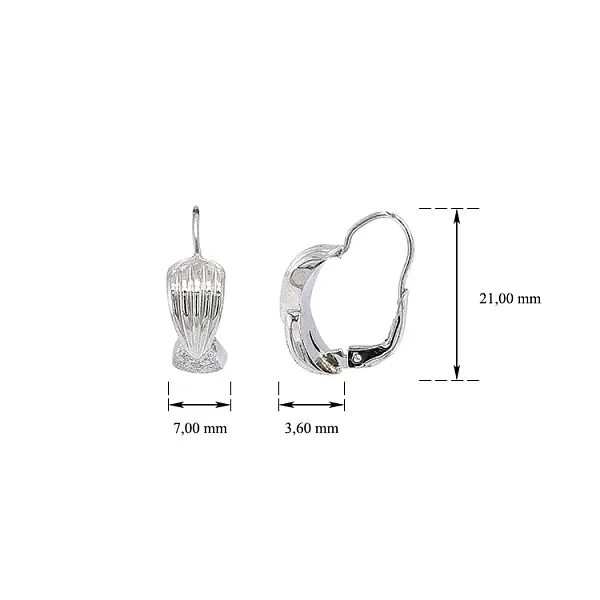 Серьги из белого золота