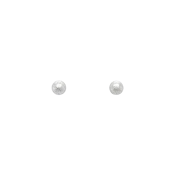 Серьги Шарики из белого золота