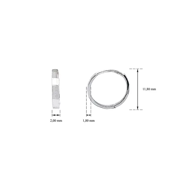 Серьги из белого золота с чистым и современным дизайном