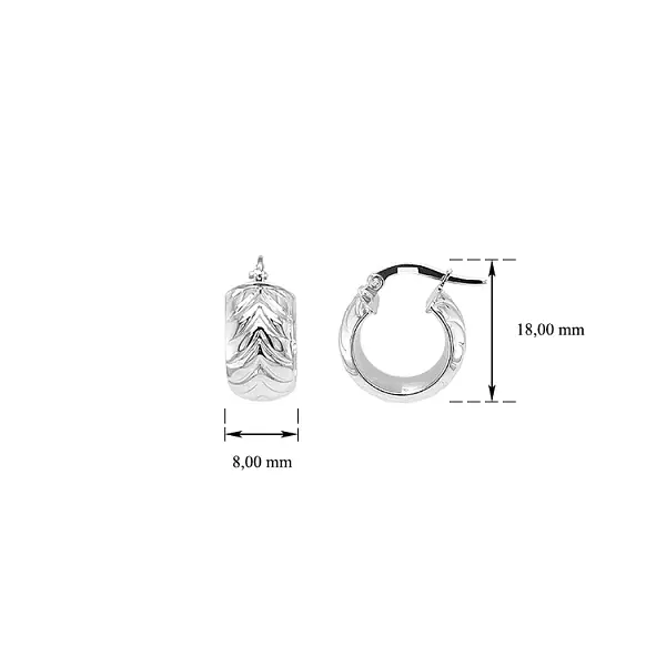 Круглые серьги из белого золота