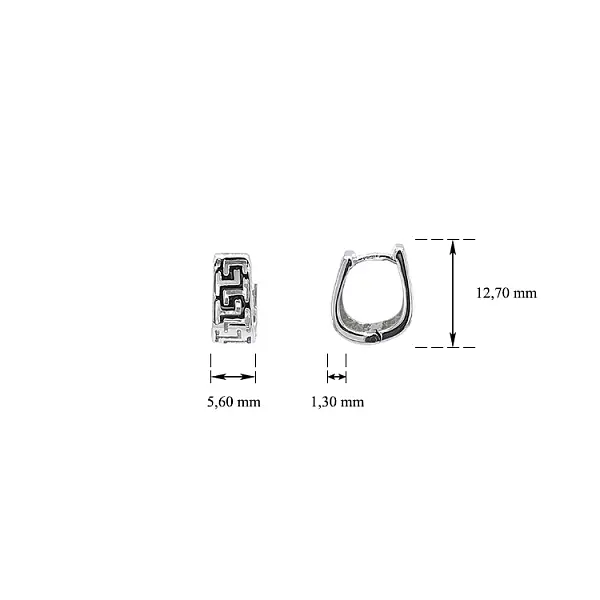 Круглые серьги из белого золота