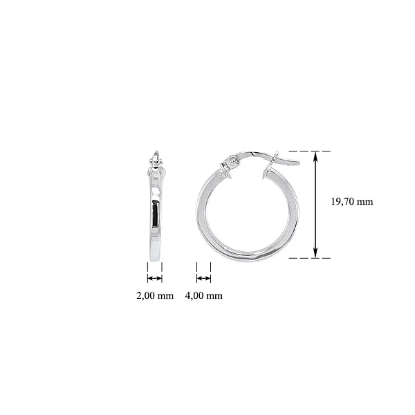 Круглые серьги из белого золота