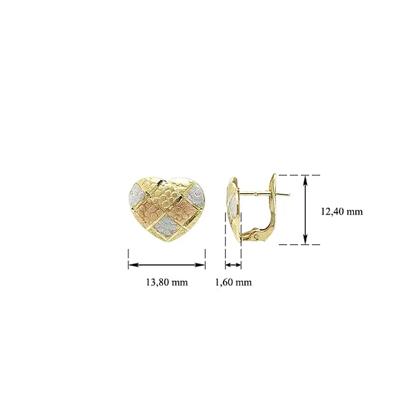 Серьги Sdrce из смешанного золота