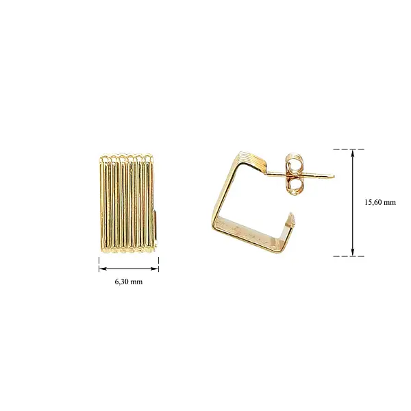 Золотые серьги Полукруги