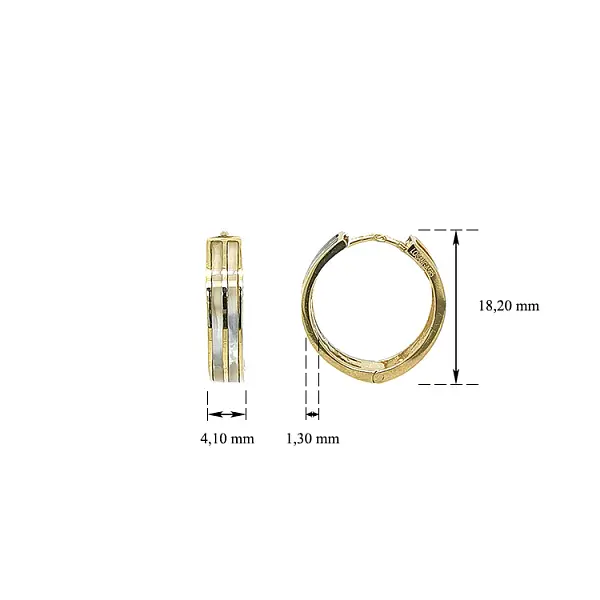 Золотые круглые серьги