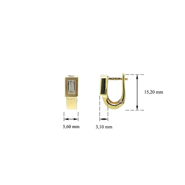 Золотые серьги с цирконами