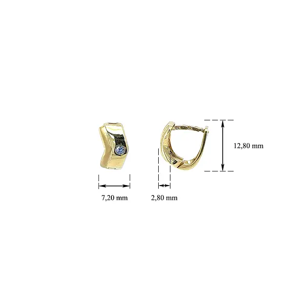 Золотые серьги с цирконами